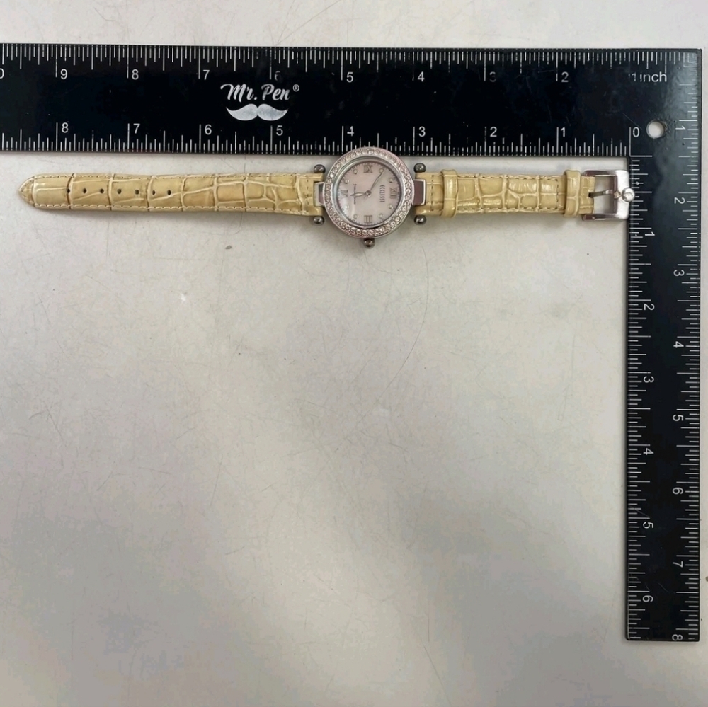 ECCLISSI 925 STERLING SILVER WATCH. VTG EXCELLENT Original Ecclissi Leather Band - Picture 12 of 14